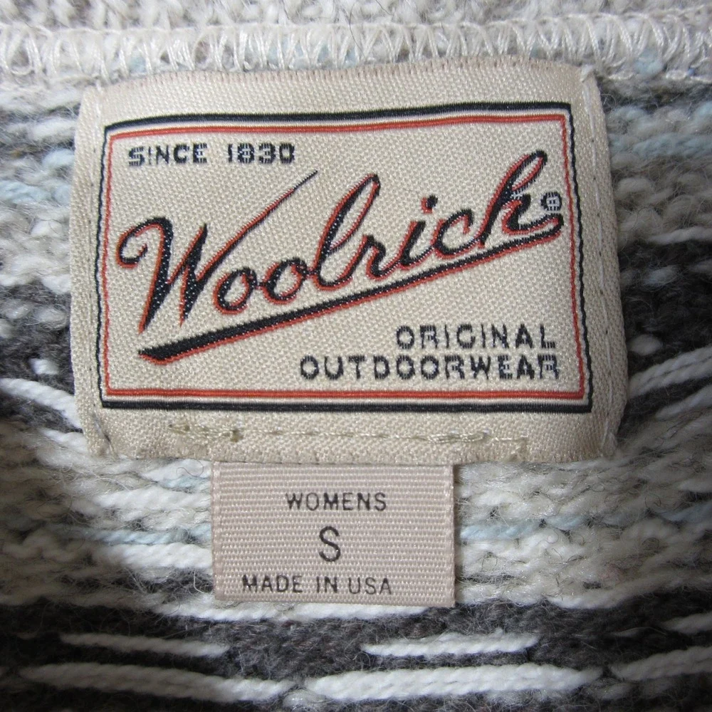 Woolrich Crewneck Sweater‎ S Nordic Striped Wool 90s Pullover Cozy Outdoor Hygge